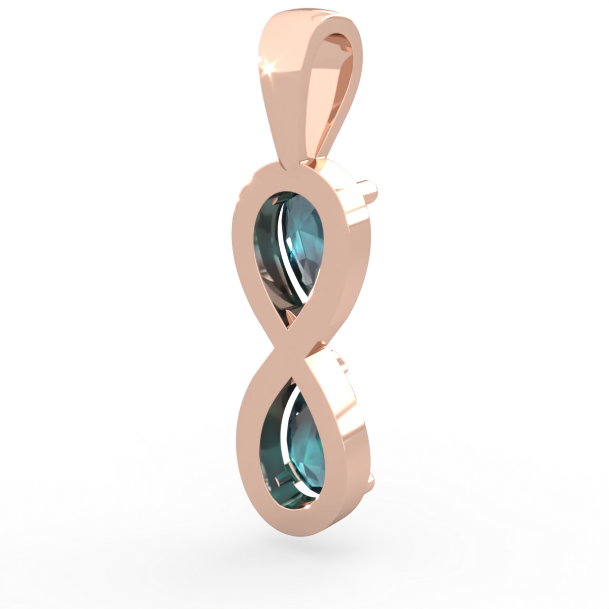 Alexandrite Infinity 14K Rose Gold pendant P5050