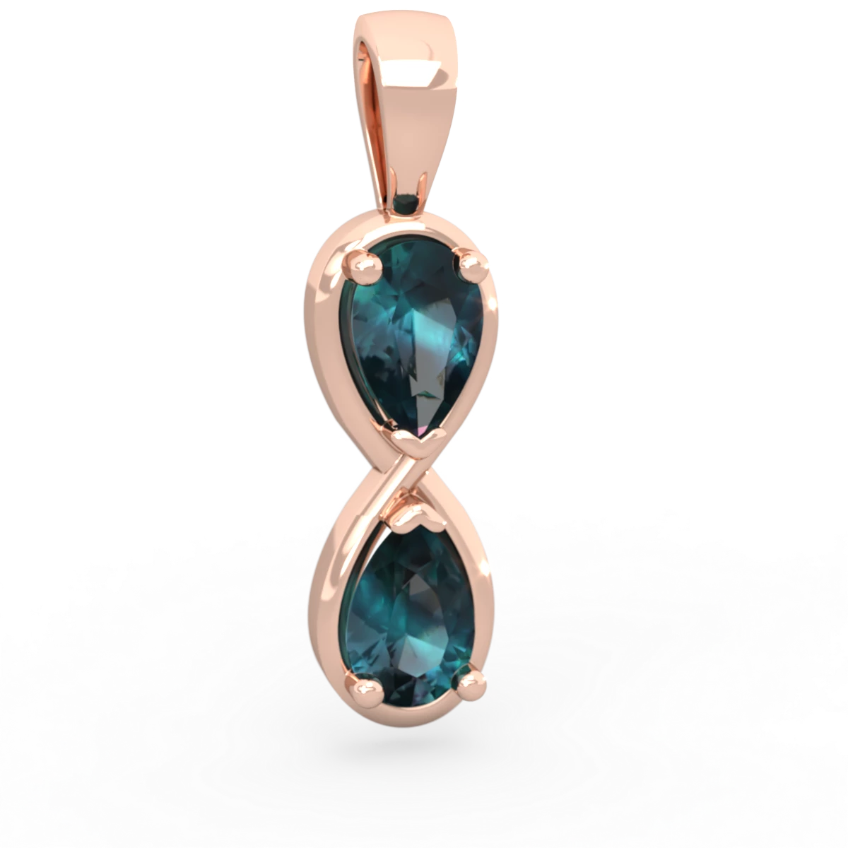 Alexandrite Infinity 14K Rose Gold pendant P5050