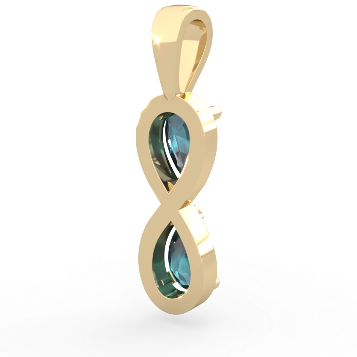 Alexandrite Infinity 14K Yellow Gold pendant P5050