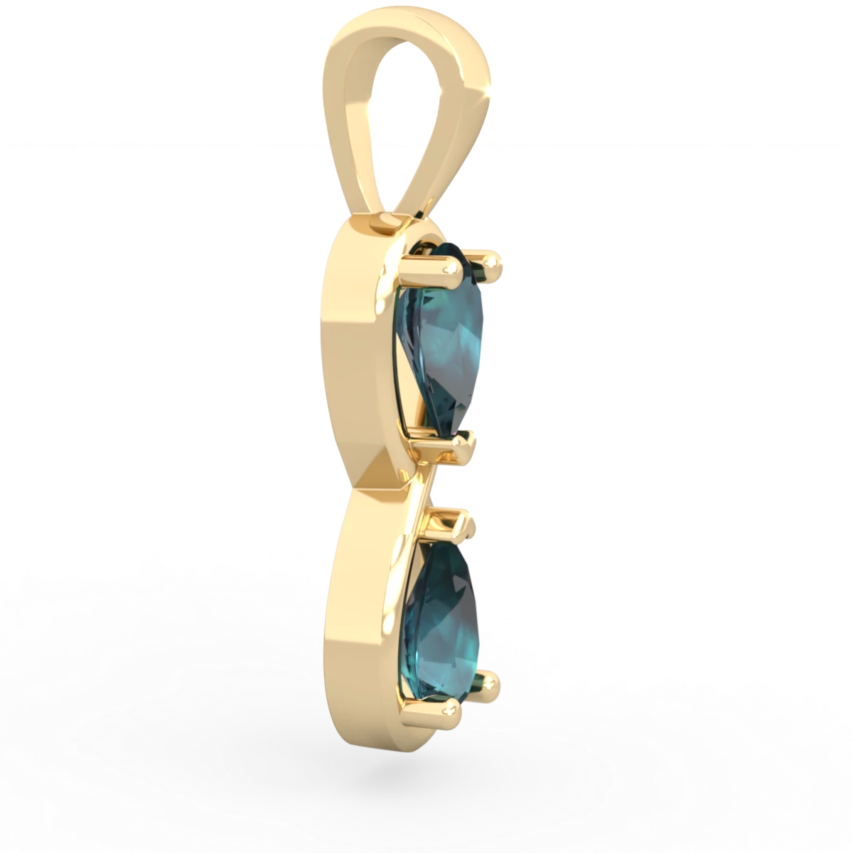 Alexandrite Infinity 14K Yellow Gold pendant P5050