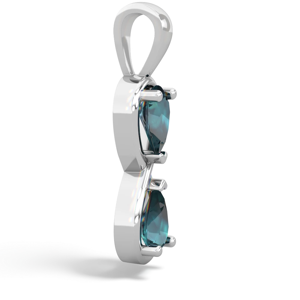 Alexandrite Infinity 14K White Gold pendant P5050