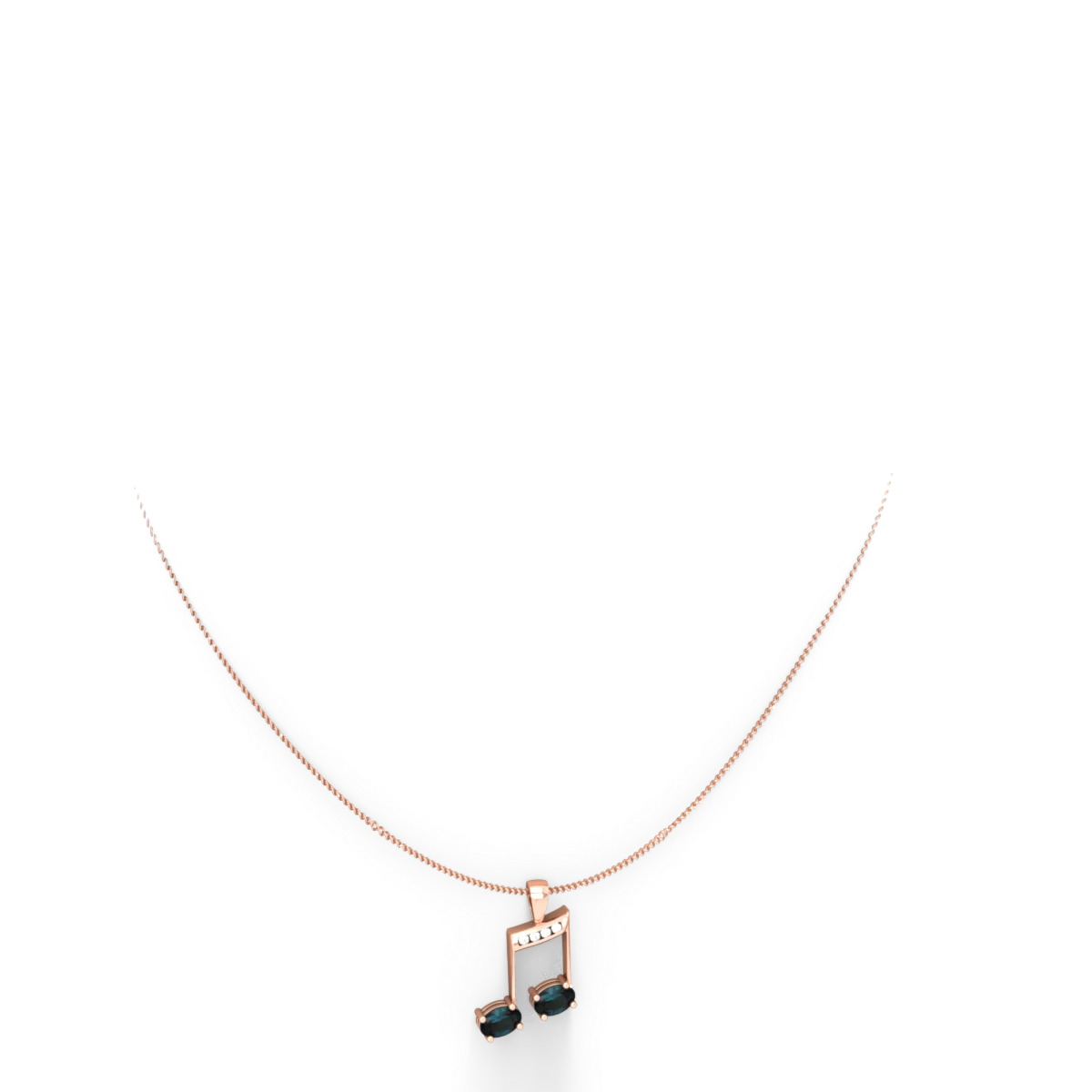 Alexandrite Color Of Music 14K Rose Gold pendant P3334