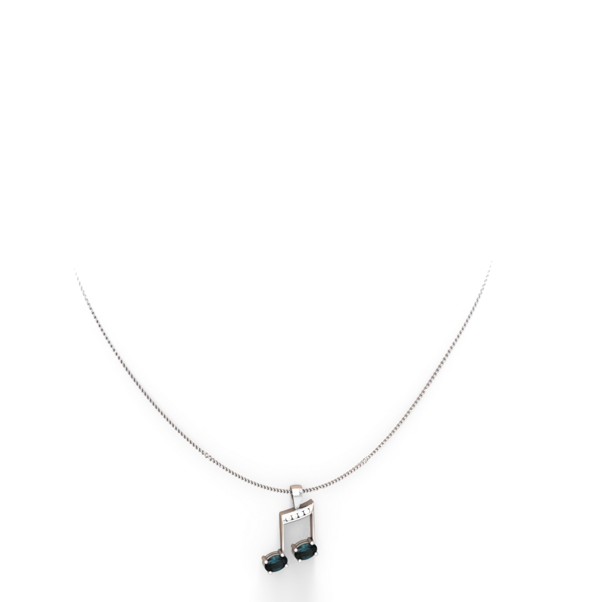 Alexandrite Color Of Music 14K White Gold pendant P3334