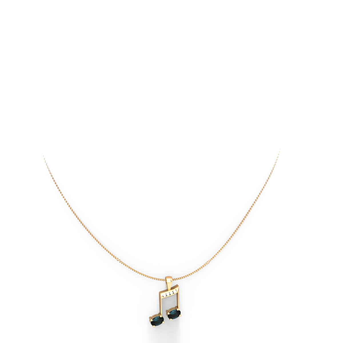 Alexandrite Color Of Music 14K Yellow Gold pendant P3334