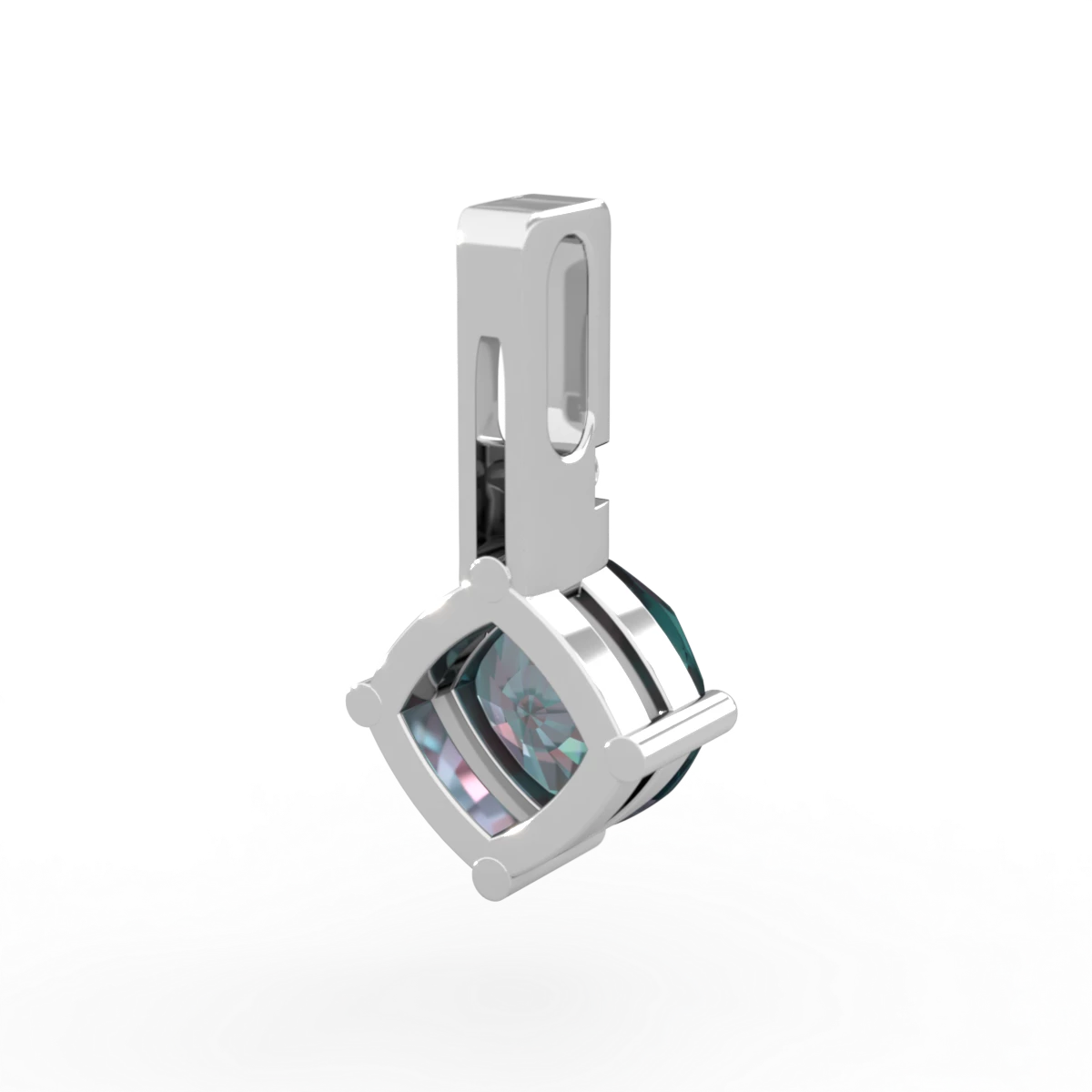 Alexandrite Simply Elegant 14K White Gold pendant P2489