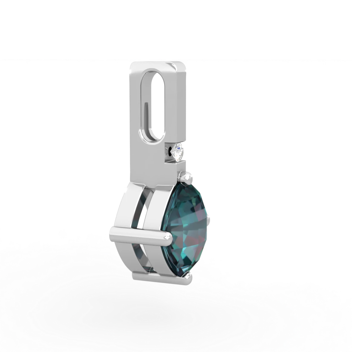 Alexandrite Simply Elegant 14K White Gold pendant P2489