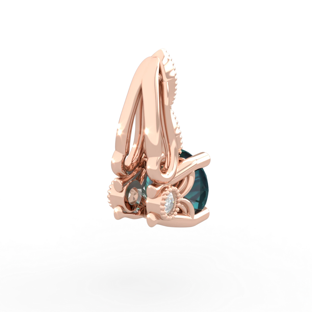 Alexandrite Antique Elegance 14K Rose Gold pendant P3100