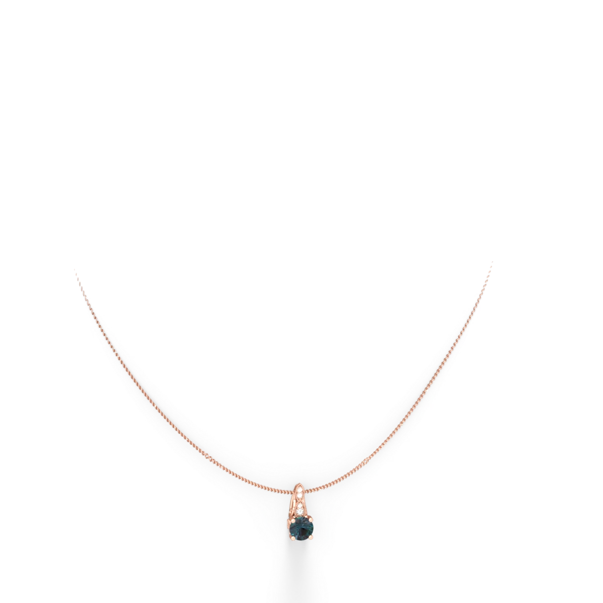 Alexandrite Antique Elegance 14K Rose Gold pendant P3100