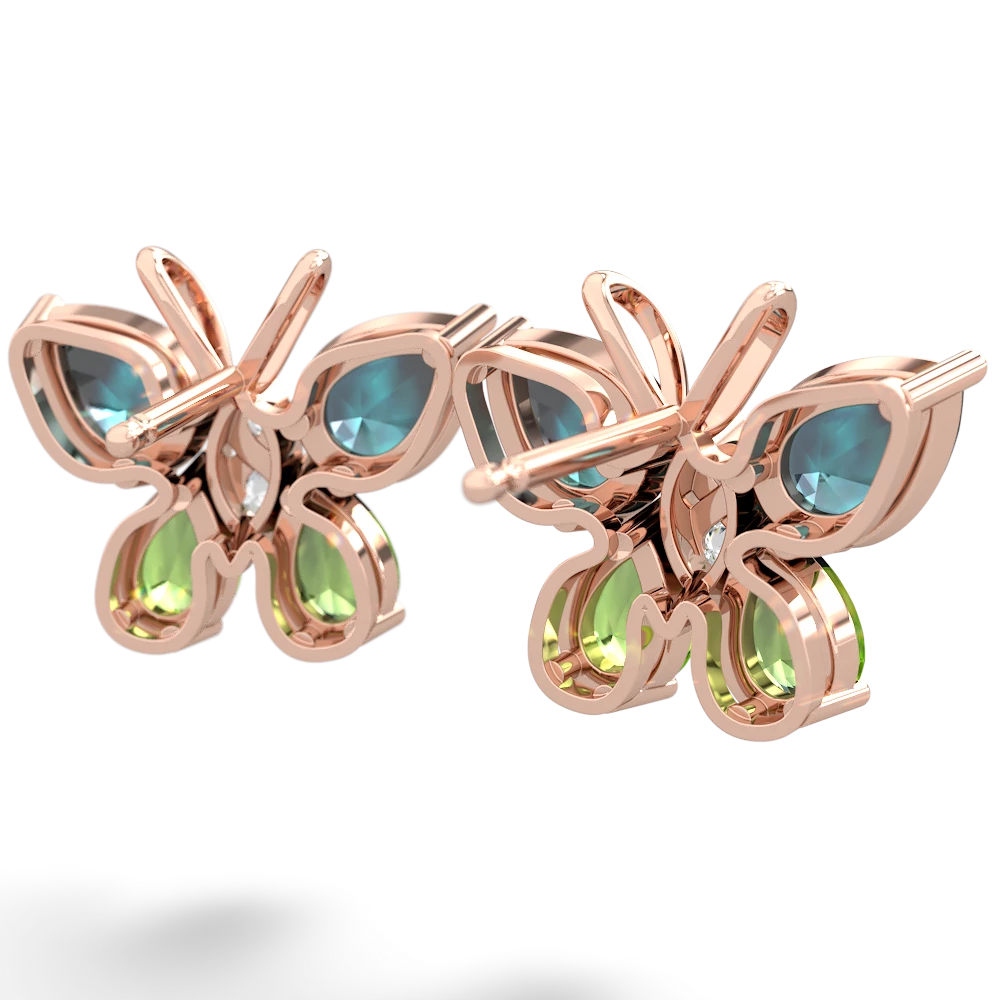 Alexandrite Butterfly 14K Rose Gold earrings E2215