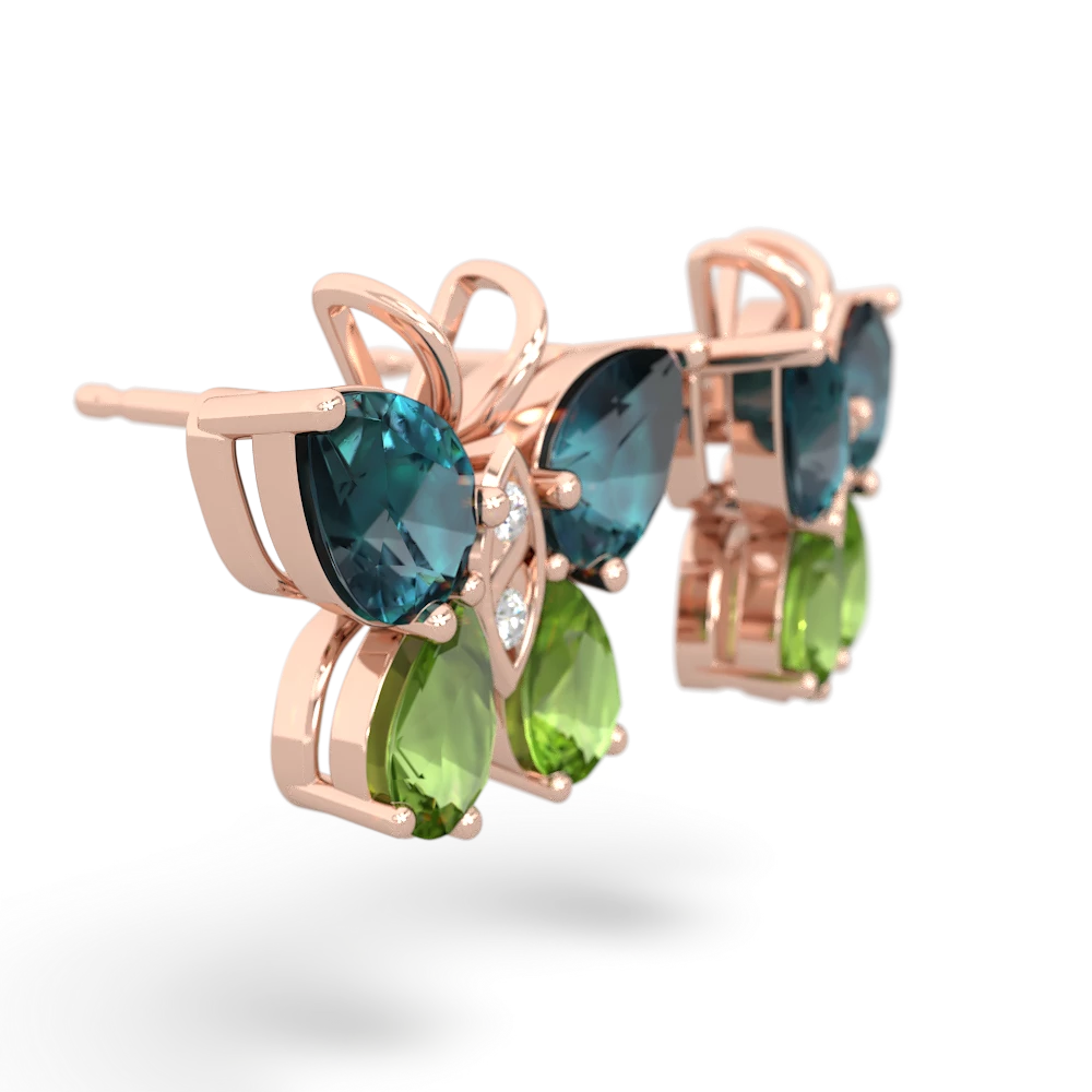 Alexandrite Butterfly 14K Rose Gold earrings E2215