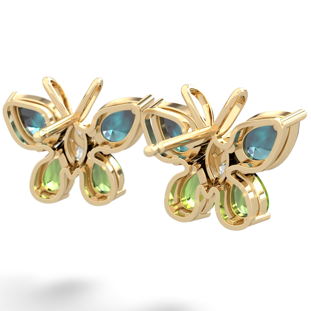 Alexandrite Butterfly 14K Yellow Gold earrings E2215