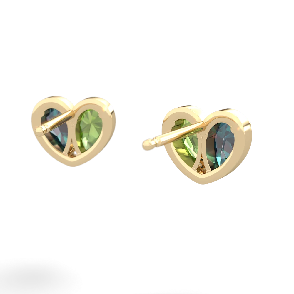 Alexandrite 'Our Heart' 14K Yellow Gold earrings E5072