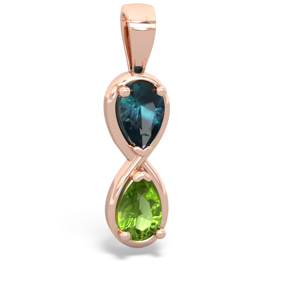 Alexandrite Infinity 14K Rose Gold pendant P5050