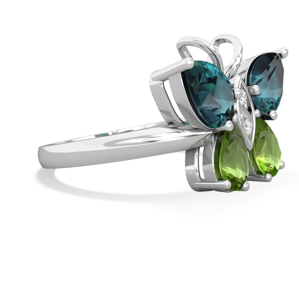 Alexandrite Butterfly 14K White Gold ring R2215