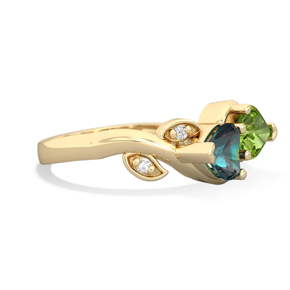 Alexandrite Floral Elegance 14K Yellow Gold ring R5790