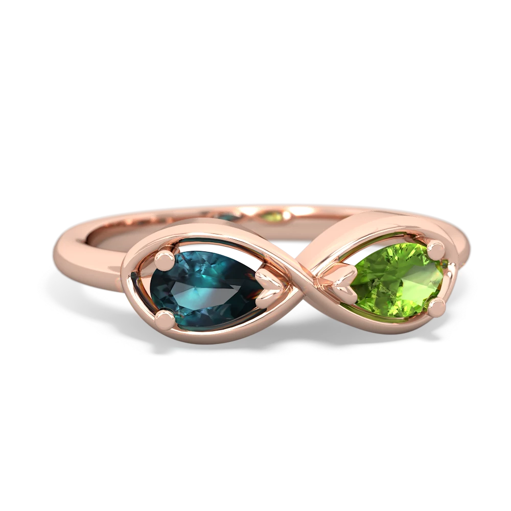 Alexandrite Infinity 14K Rose Gold ring R5050