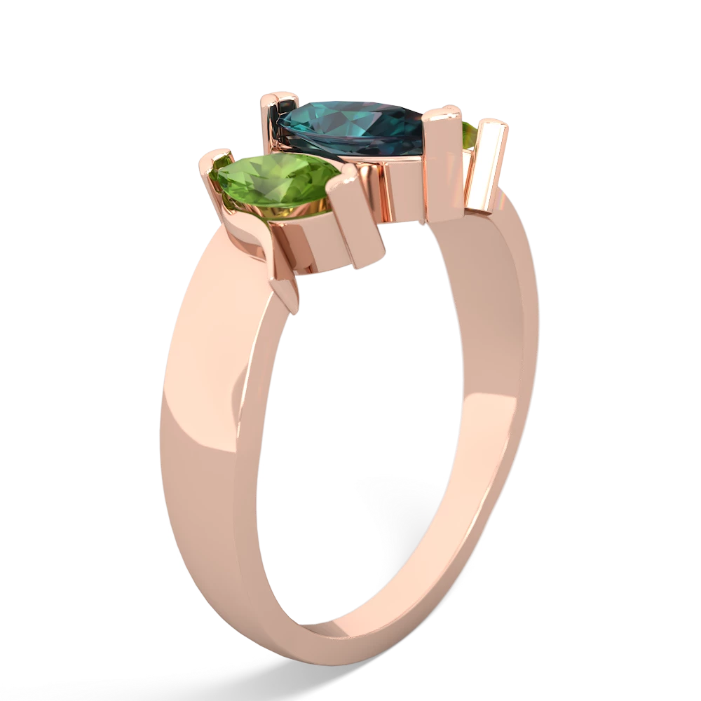 Alexandrite Three Peeks 14K Rose Gold ring R2433