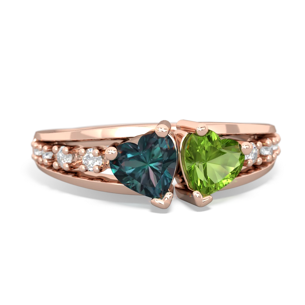 Alexandrite Heart To Heart 14K Rose Gold ring R3342