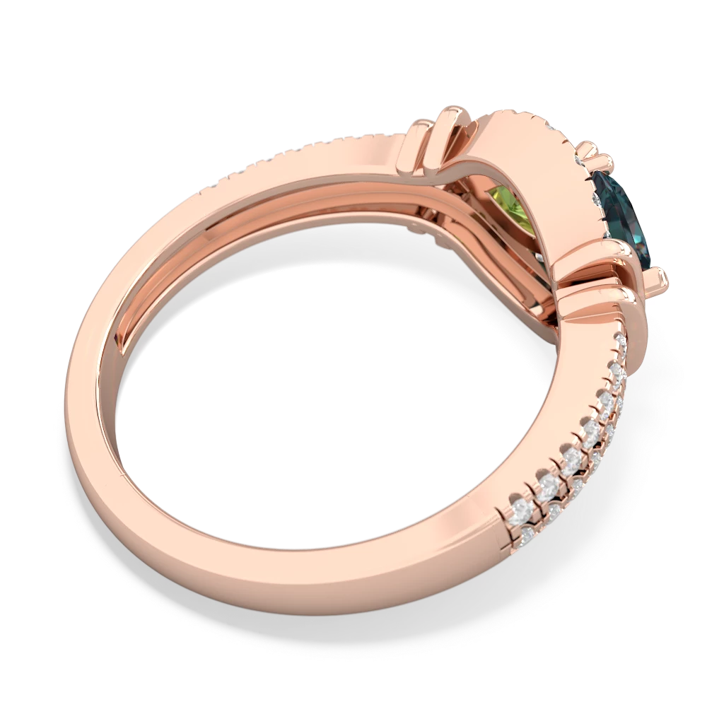 Alexandrite Art-Deco Keepsake 14K Rose Gold ring R5630