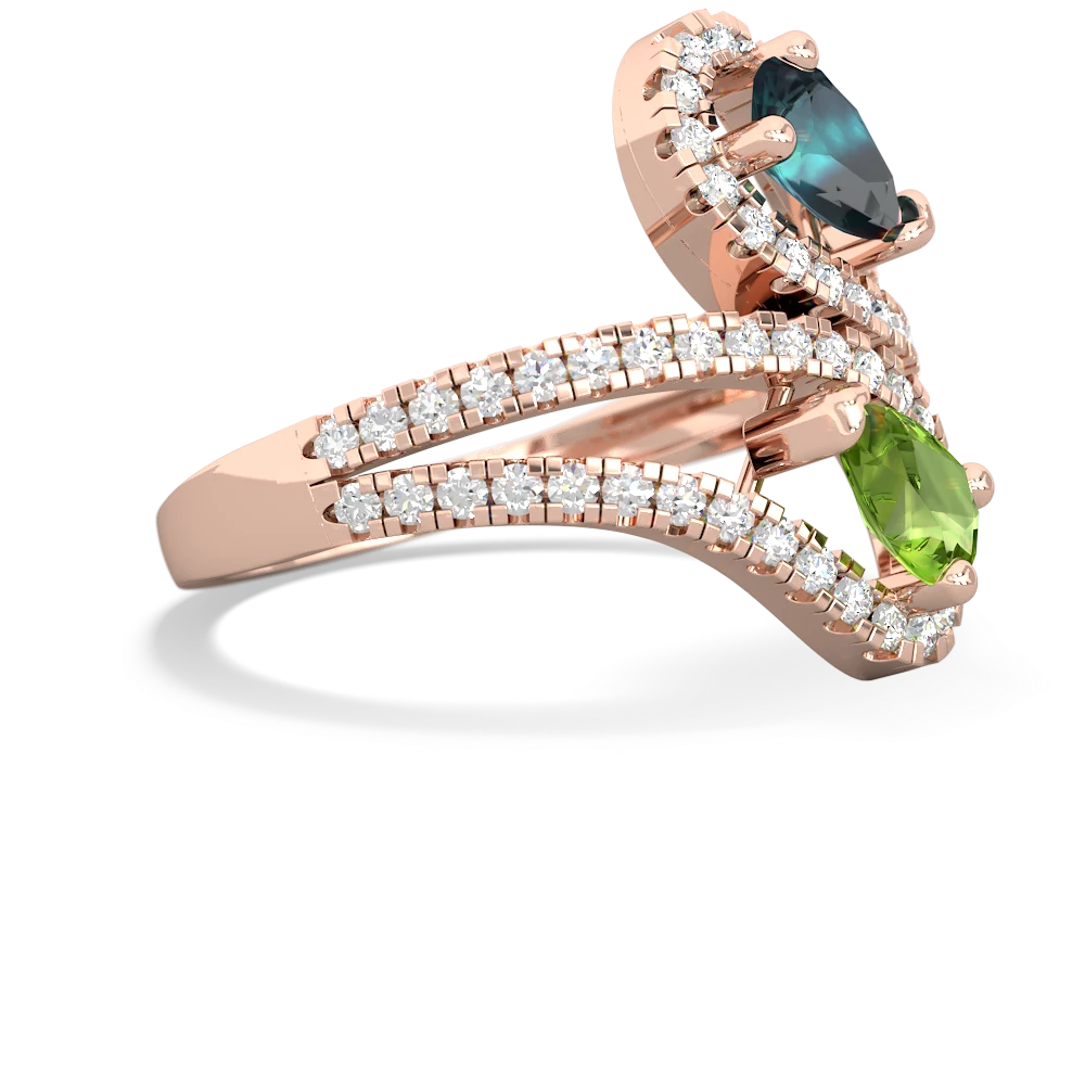 Alexandrite Diamond Dazzler 14K Rose Gold ring R3000