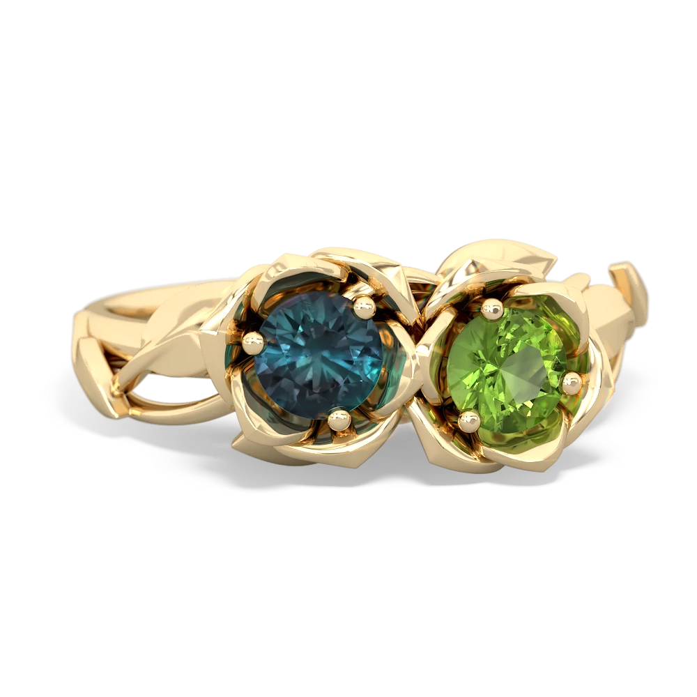 Alexandrite Rose Garden 14K Yellow Gold ring R5510