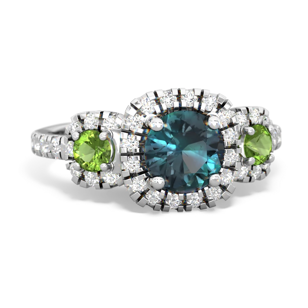 Alexandrite Regal Halo 14K White Gold ring R5350