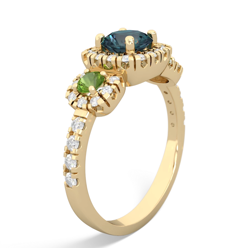 Alexandrite Regal Halo 14K Yellow Gold ring R5350