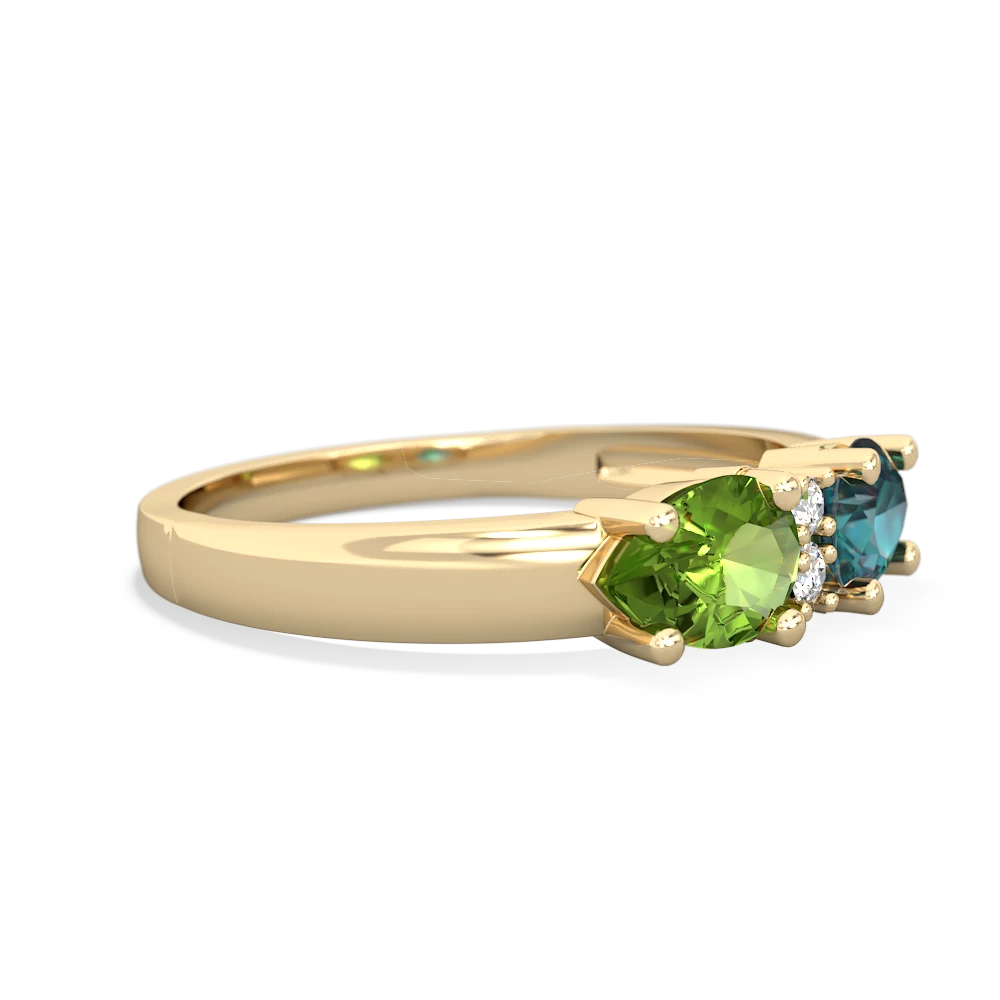 Alexandrite Pear Bowtie 14K Yellow Gold ring R0865