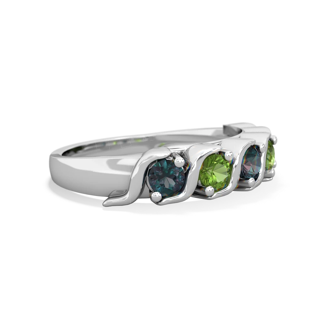 Alexandrite Anniversary Band 14K White Gold ring R2089