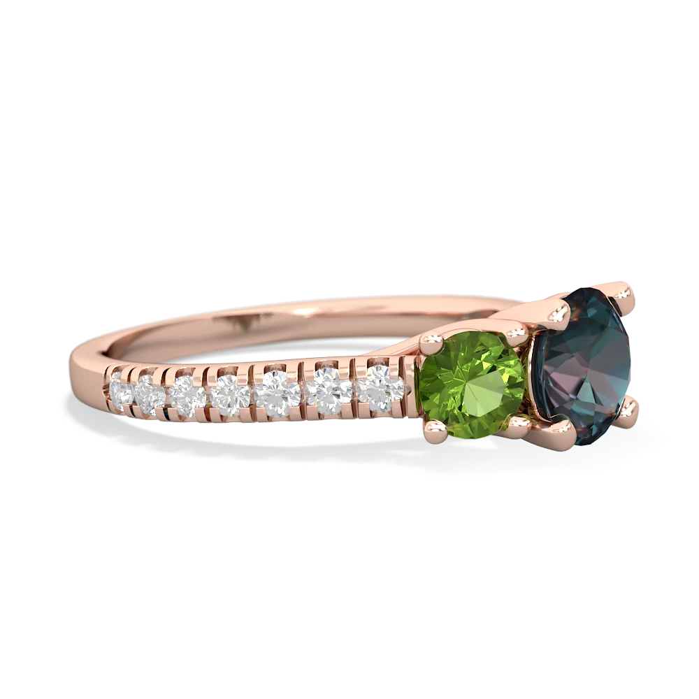 Alexandrite Pave Trellis 14K Rose Gold ring R5500