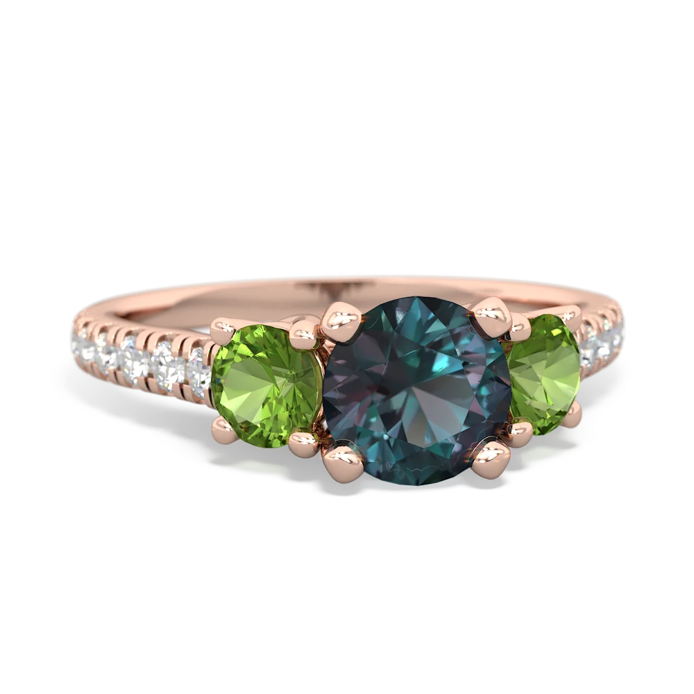 Alexandrite Pave Trellis 14K Rose Gold ring R5500