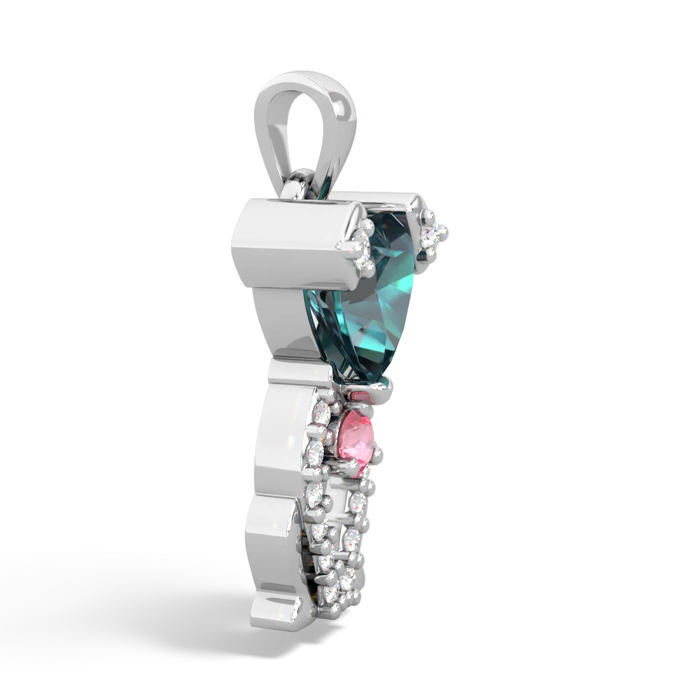 Alexandrite Puppy Love 14K White Gold pendant P5800