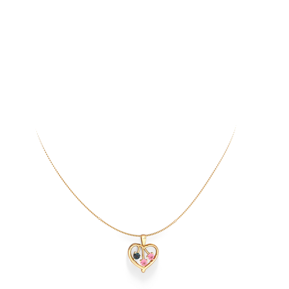 Alexandrite Glowing Heart 14K Yellow Gold pendant P2233