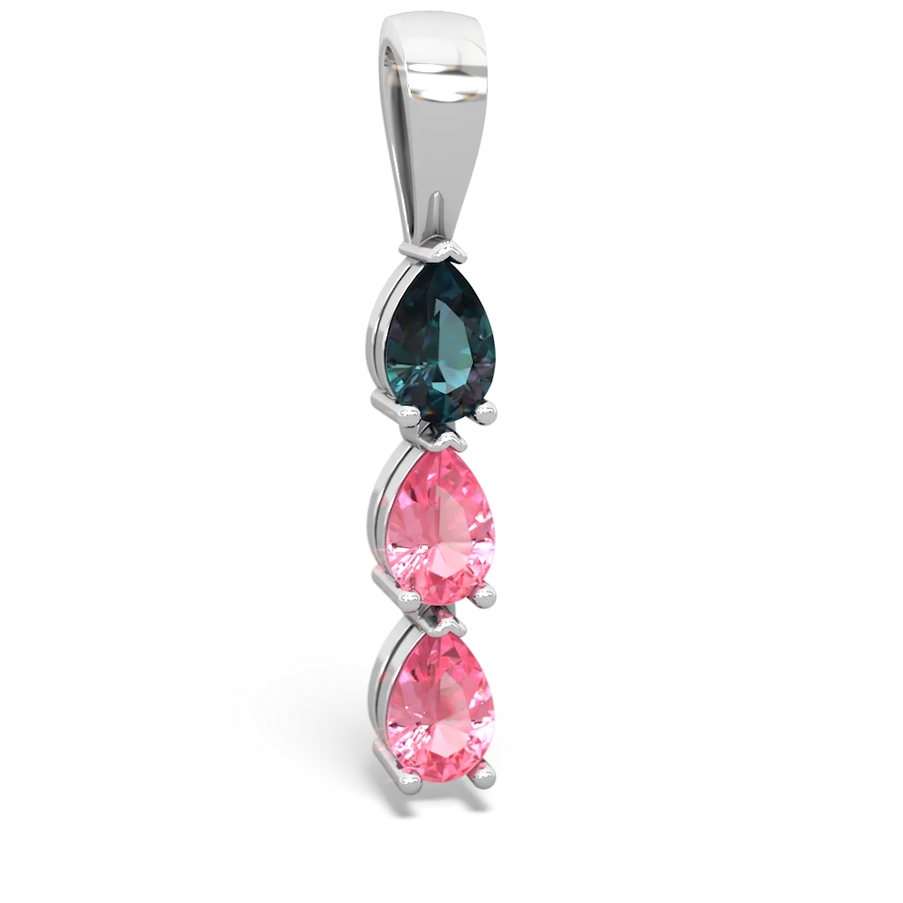 Alexandrite Dew Drops 14K White Gold pendant P2251