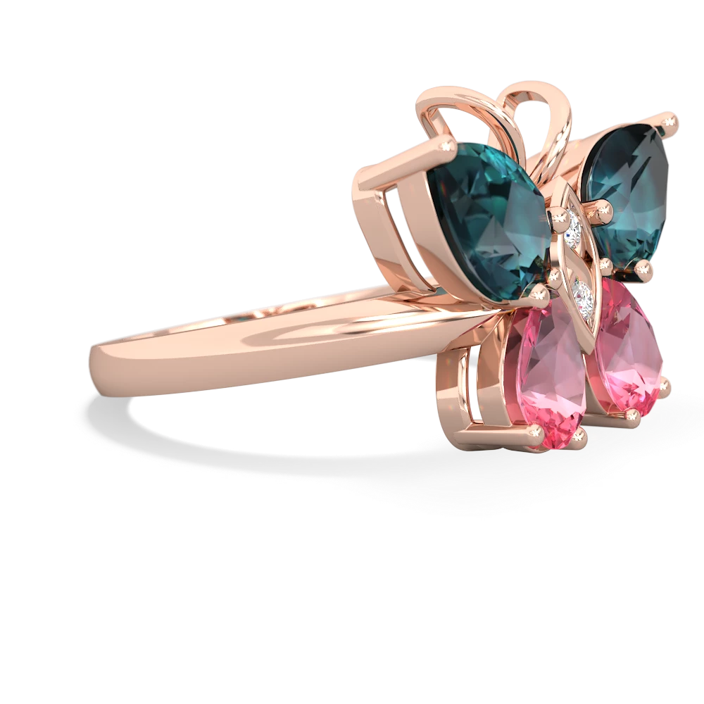 Alexandrite Butterfly 14K Rose Gold ring R2215