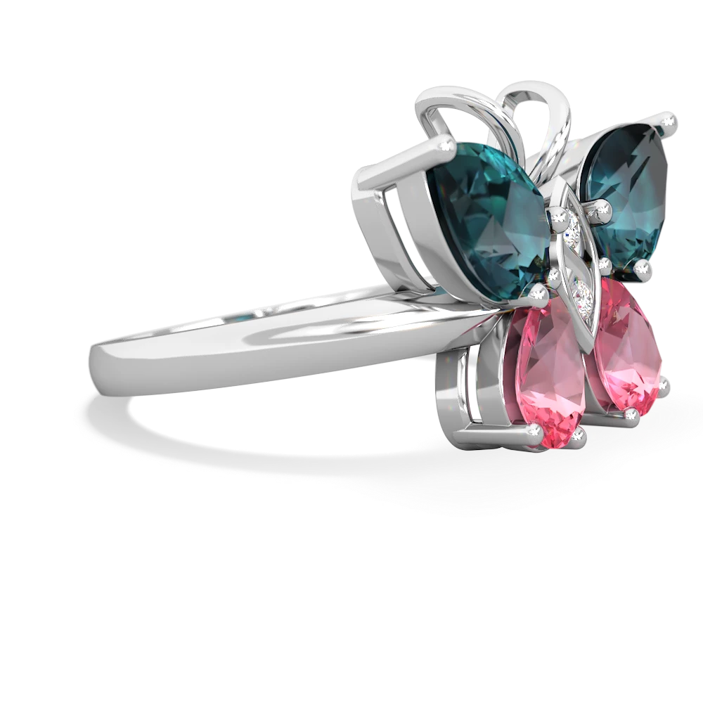 Alexandrite Butterfly 14K White Gold ring R2215