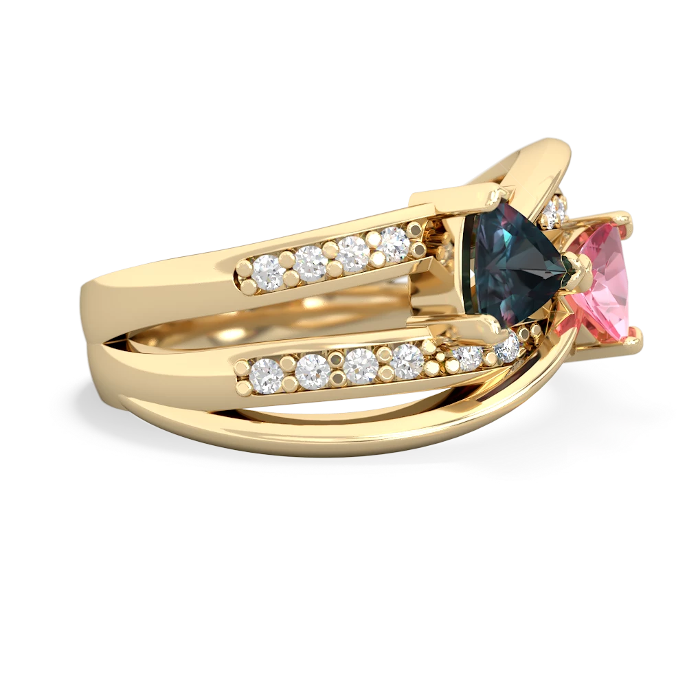 Alexandrite Bowtie 14K Yellow Gold ring R2360