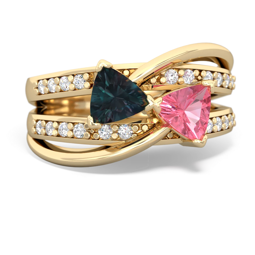 Alexandrite Bowtie 14K Yellow Gold ring R2360