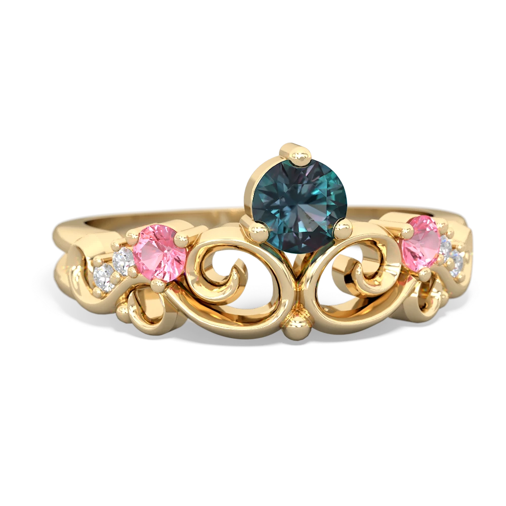 Alexandrite Crown Keepsake 14K Yellow Gold ring R5740