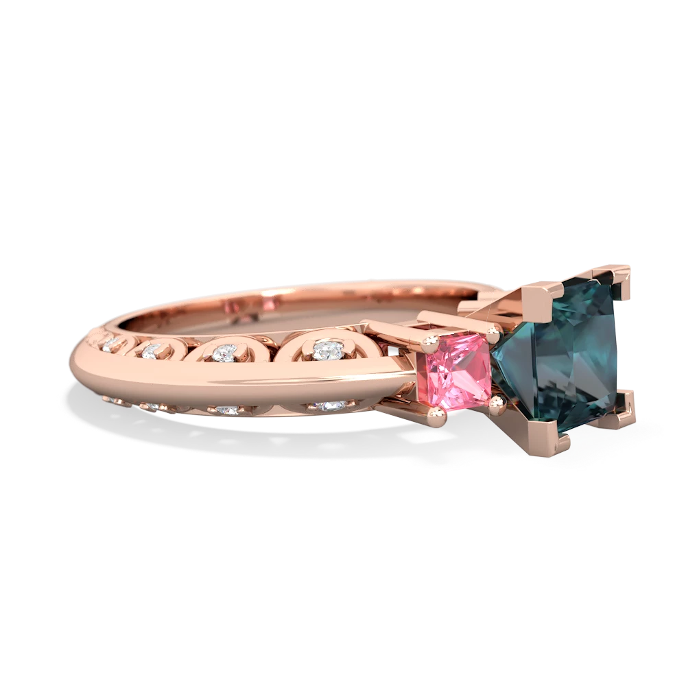 Alexandrite Eternal Embrace Engagement 14K Rose Gold ring C2001