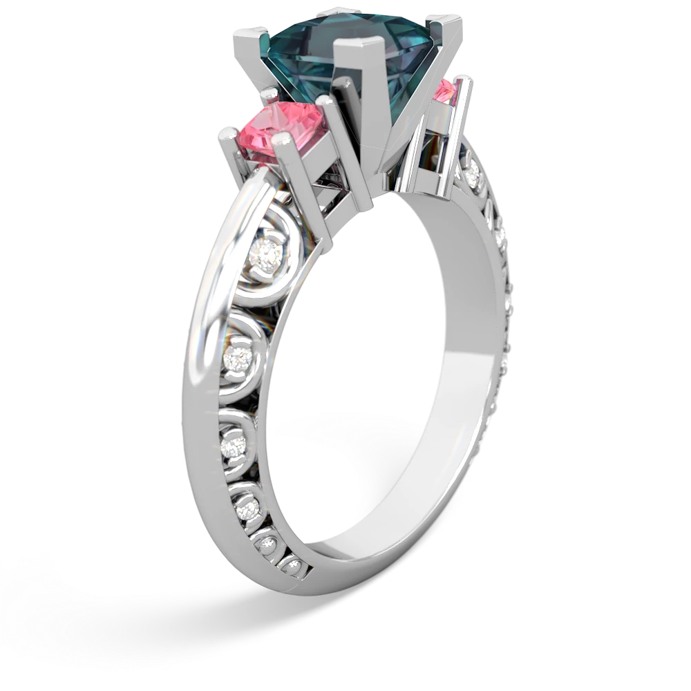 Alexandrite Eternal Embrace Engagement 14K White Gold ring C2001