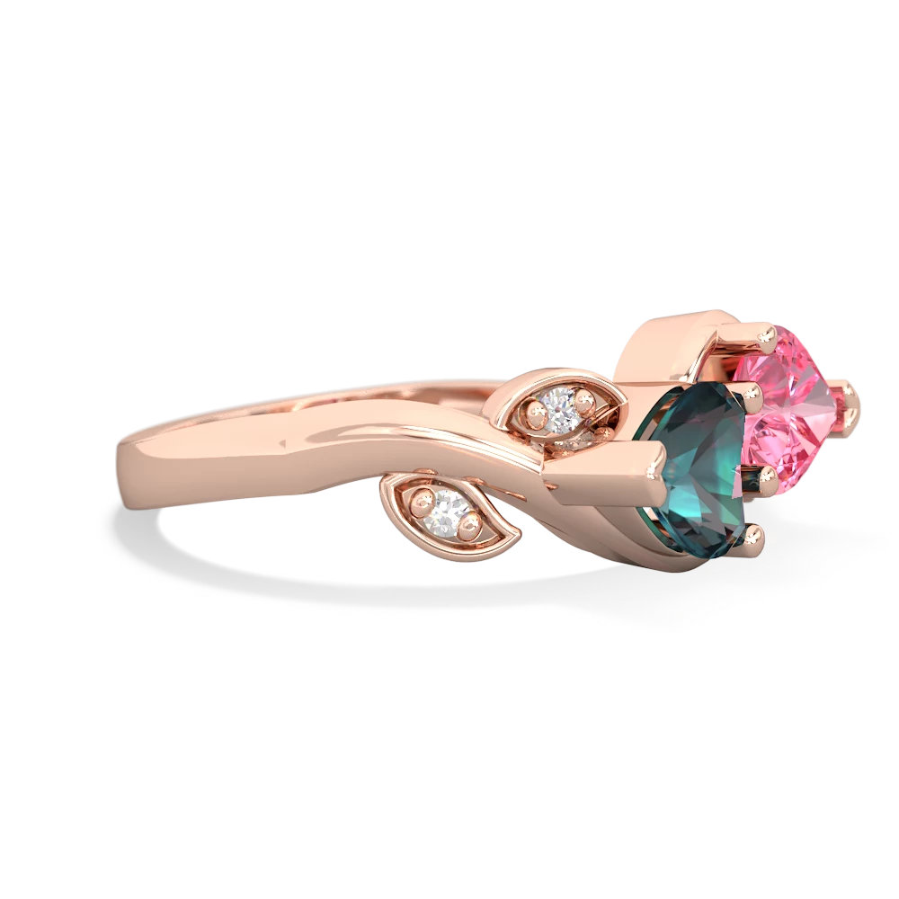 Alexandrite Floral Elegance 14K Rose Gold ring R5790