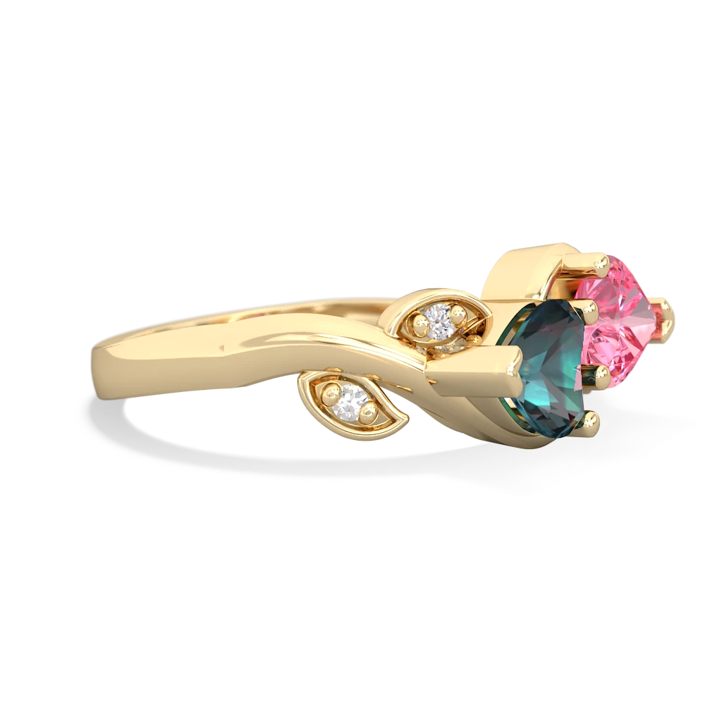 Alexandrite Floral Elegance 14K Yellow Gold ring R5790