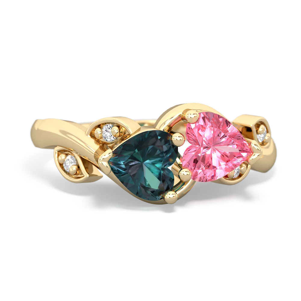 Alexandrite Floral Elegance 14K Yellow Gold ring R5790