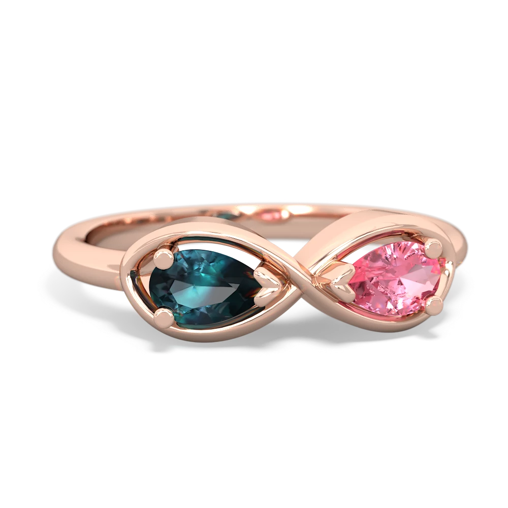 Alexandrite Infinity 14K Rose Gold ring R5050