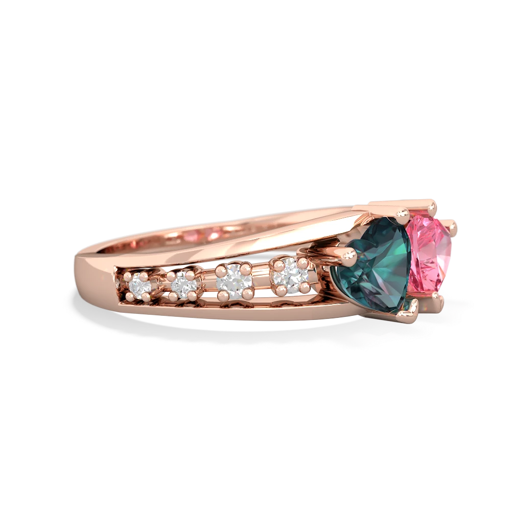 Alexandrite Heart To Heart 14K Rose Gold ring R3342