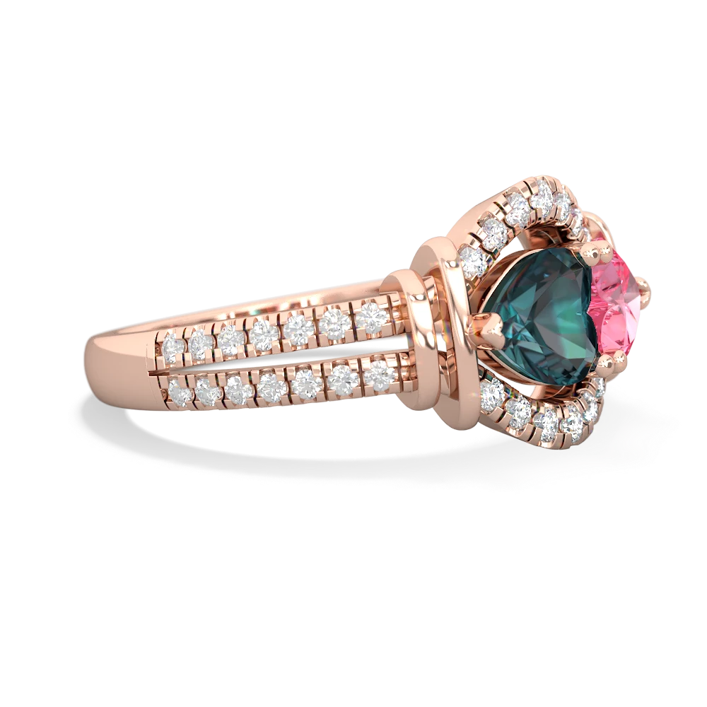 Alexandrite Art-Deco Keepsake 14K Rose Gold ring R5630