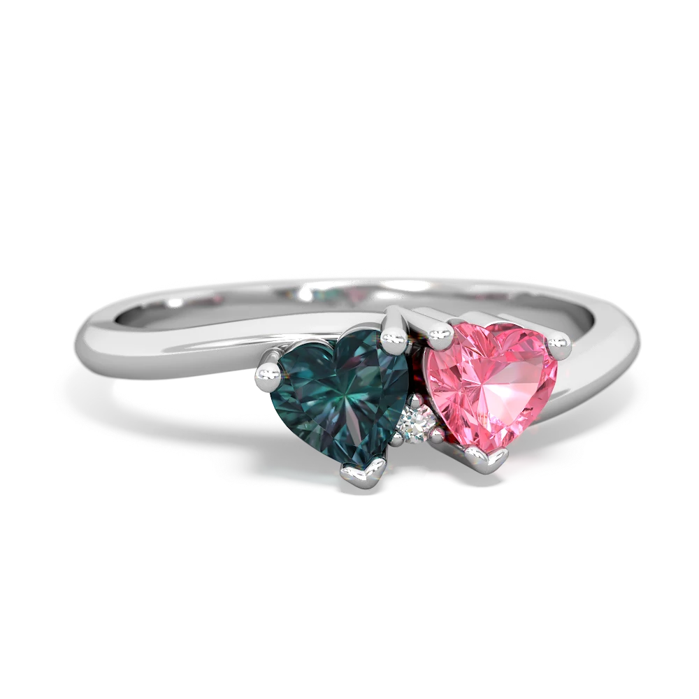 Alexandrite Sweethearts 14K White Gold ring R5260