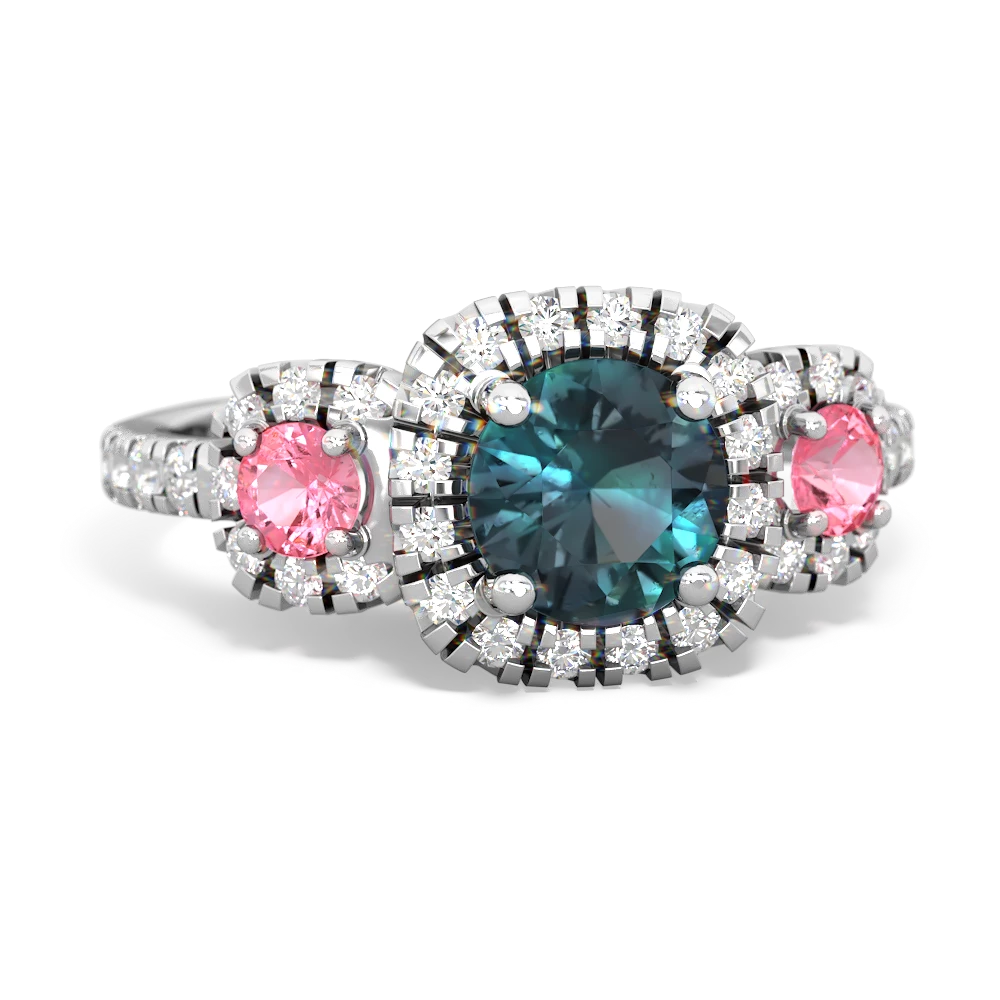 Alexandrite Regal Halo 14K White Gold ring R5350