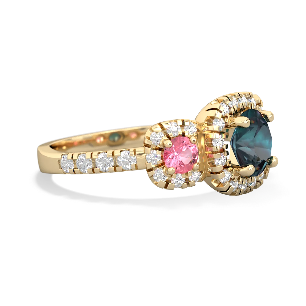 Alexandrite Regal Halo 14K Yellow Gold ring R5350